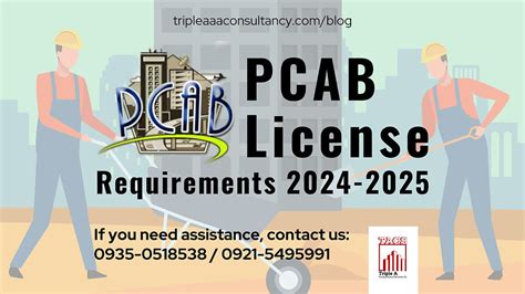 Pcab License Requirements 2024 25