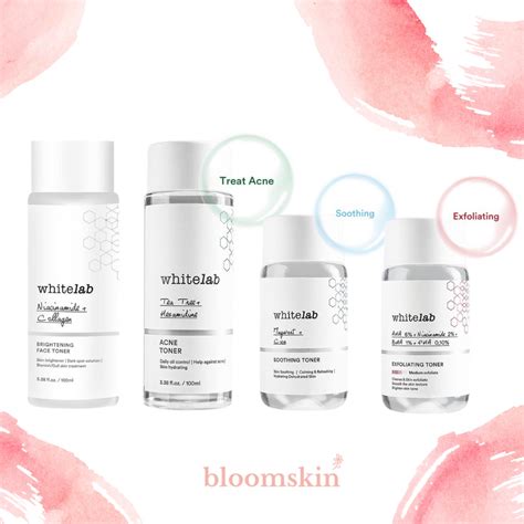 Whitelab Brightening Face Toner Soothing Toner Exfoliating Toner