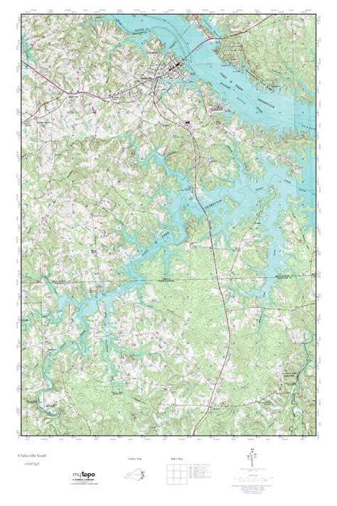 Mytopo Clarksville South Virginia Usgs Quad Topo Map