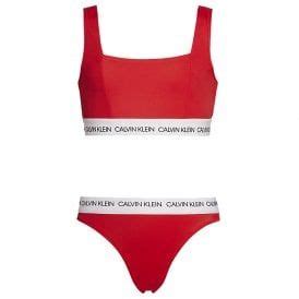 GIRLS CK LOGO SWIM Bralette Bikini Set High Risk Calvin Klein