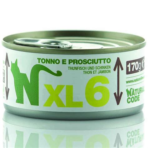 Alimento Gatto Umido Natural Code XL Tonno E Prosciutto 170g