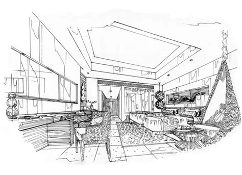 Sketch interior perspective Stock Photo by ©last19 128763424