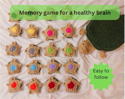 Crochet Turtle Memory Game English Pattern Tutorial Etsy