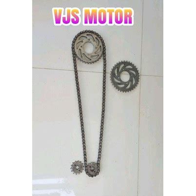 Jual Gear Gir Set Depan Blakang Dan Rante Semas Pnp Shogun Sp Dan