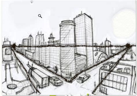 2 point perspective drawing city - Strains Webzine Diaporama