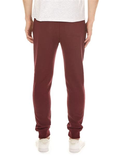 Burgundy Joggers Mens Joggers Clothing Burton Menswear