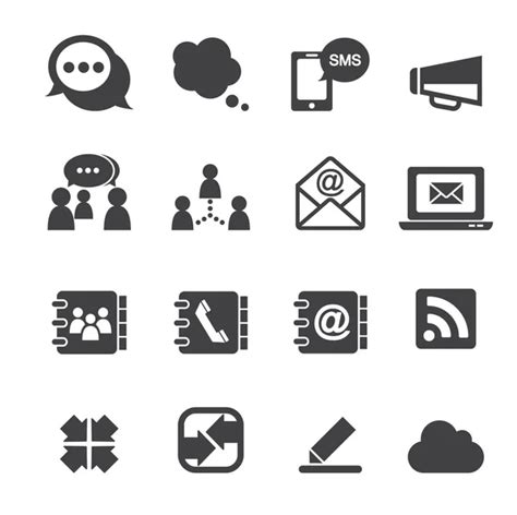 Communication Icons Stock Vector By Jacartoon