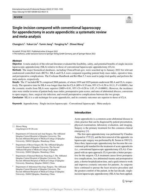 Single Incision Compared With Conventional Laparoscopy For Appendectomy