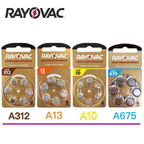 Pcs Hearing Aids Battery A A Pr Rayovac Peak Zinc Air