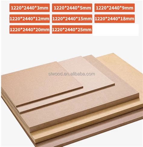 Linyi Factory X Mm X Nmm Mm Mm Raw Mdf Plain Mdf