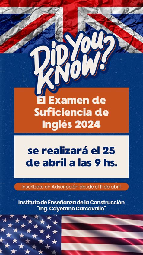 Examen de Suficiencia Inglés 2024 Instituto de Enseñanza de la