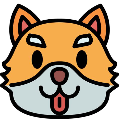 Shiba inu Generic Outline Color icon