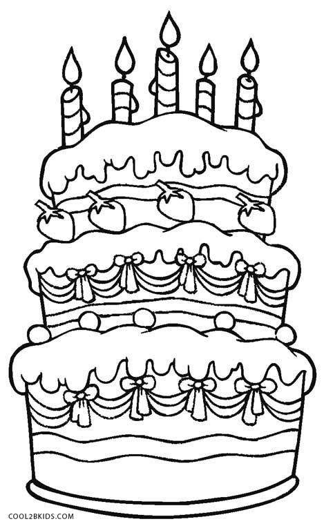 Free Printable Birthday Cake Coloring Pages For Kids