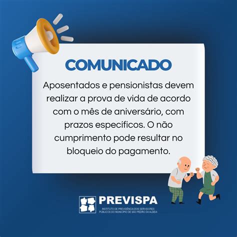 Prova De Vida Aposentados E Pensionistas Previspa Instituto De