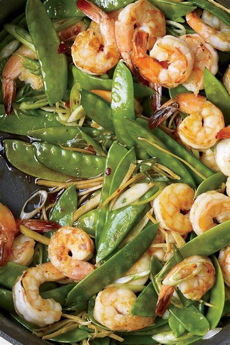 Gingered Stir Fry With Shrimp And Snow Peas Recipe Stir Fry Dinner