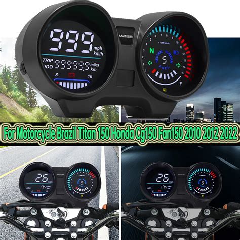 Waterproof Digital Painel Veloc Metro LED Eletr Nica Moto RPM Medidor