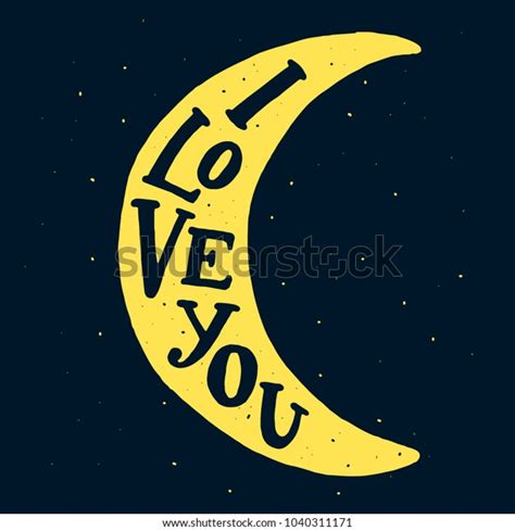 Love You Vector Illustration Romantic Phrase Stock Vector Royalty Free 1040311171 Shutterstock