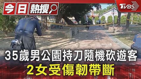 35歲男公園持刀隨機砍遊客 2女受傷韌帶斷｜tvbs新聞 Tvbsnews01 Youtube