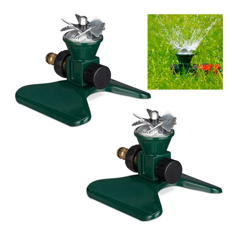 Arroseur de jardin lot de 2 portée de 5 6 mètres support raccord