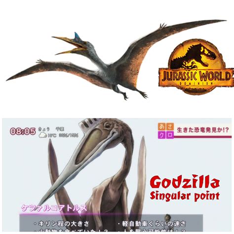 Jurassic World And Godzilla Quetzalcoatlus Comparison Jurassic Park