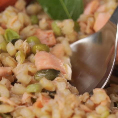 Orzotto Con Salmone All Arancia Piselli E Semi Di Zucca Al Ta Cucina