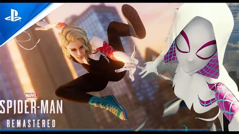 Spider Gwen Unmasked Masked Spiderman Remastered Pc Mod Youtube