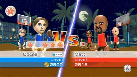 Wii Sports Resort Basketball Vs Matt Rachel 2500 Skill Level YouTube