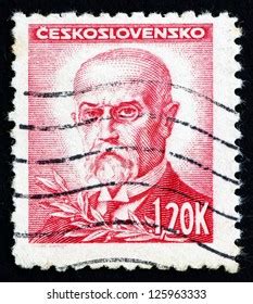 Czechoslovakia Circa Stamp Printed Czechoslovakia Stock Photo