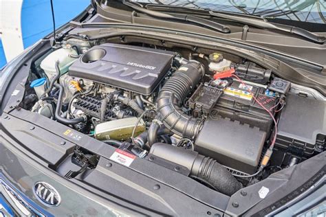 Kia Proceed Car Engine V6 On Display Editorial Stock Image Image Of