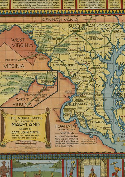 Native American Tribes In Virginia Map - Usa Map With State Names