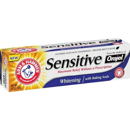 Arm & Hammer Sensitive Whitening Toothpaste with Baking Soda, 4.5 oz ...