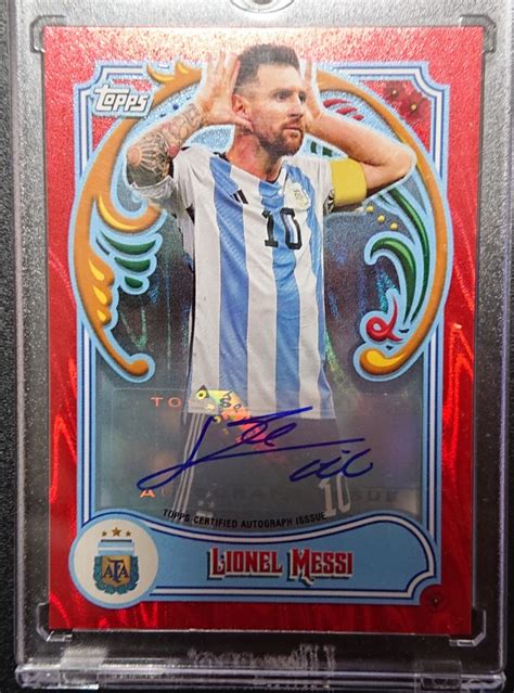 代購代標第一品牌樂淘letao2022 23 Topps Fileteado Argentina Lionel Messi Auto 5