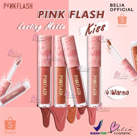 Jual BELIA PINKFLASH KISS Lasting Matte Lip Cream OhMyKiss PF L01