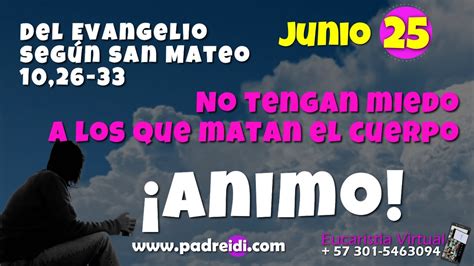 Evangelio Junio Nimo No Tengan Miedo A Los Que Matan El Cuerpo