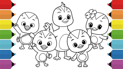Katuri (엄마까투리) Coloring pages | 꽁지 마지 두리 세찌 엄마 - YouTube