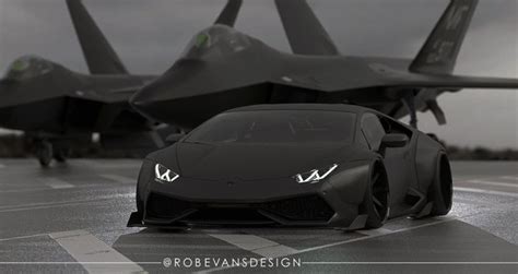 Lamborghini Huracan by Liberty Walk Resembles a Fighter Plane [Rendering] - autoevolution