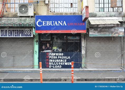 Cebuana Lhuillier Pawnshop Facade in Antipolo City, Philippines ...