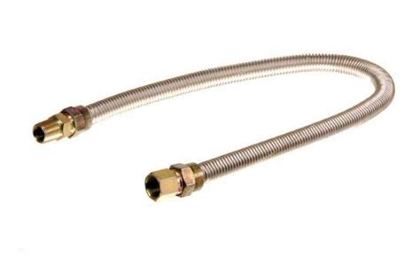 Hpc Fire Stainless Steel Gas Flex Line Inch Od With Inch Mip X