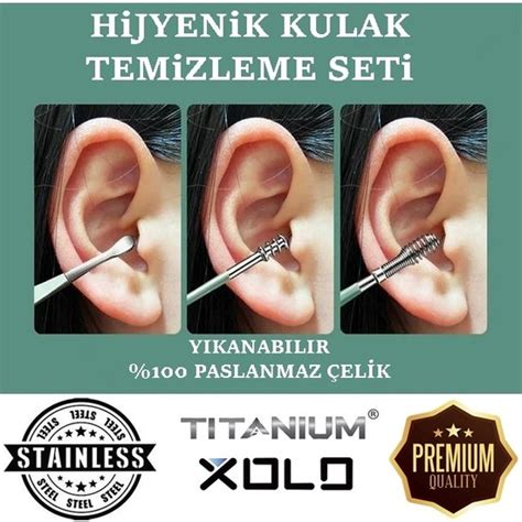 Xolo Çantalı 6 Parça Krom Çelik Kulak Temizleme Siyah Fiyatı