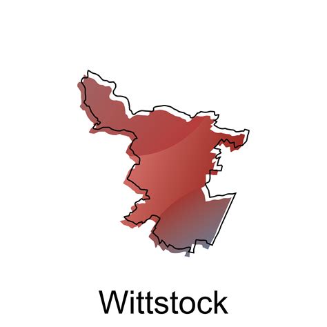 Map Of Wittstock Design Template Vector Illustration Of Map Germany On