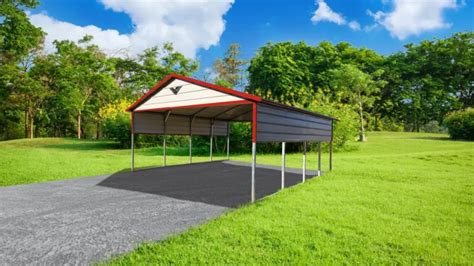 Vertical Roof Metal Carports X X Usa Steel Buildings Florida