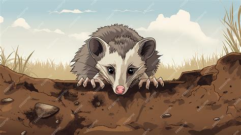 Free AI Image | View of cartoon possum character