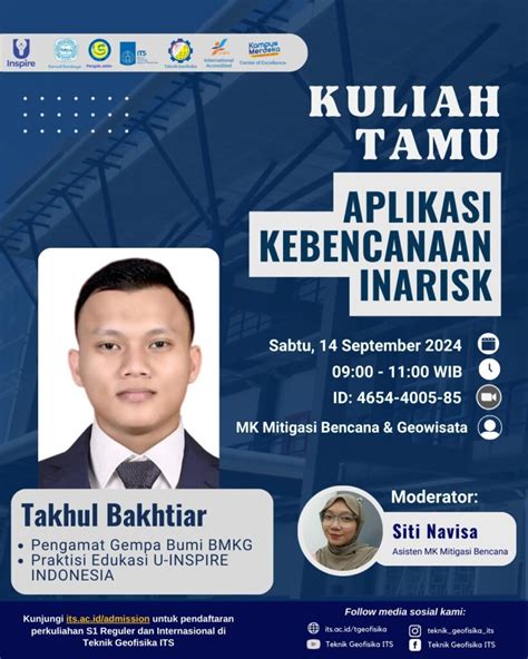 Kuliah Tamu Aplikasi Kebencanaan Inarisk Bersama Takhul Bakhtiar Dari