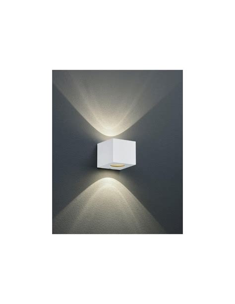 Cordoba Applique Led Da Esterno Cubo Bianco Con Diffusori