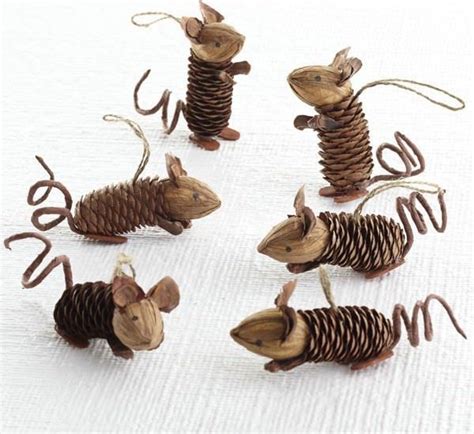 Mice Pinecone Friends T Ideas Creative Spotting Tannenzapfen