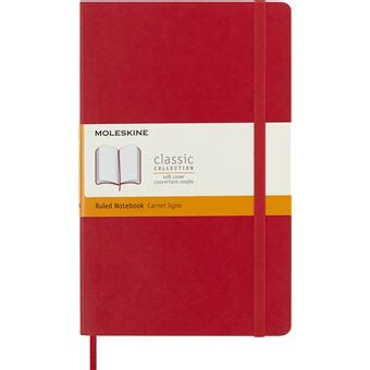 Carnet Classique Grand Format Lign Moleskine Couverture Souple Rouge