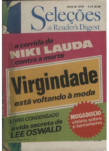 Sebo do Messias Revista Seleções do Reader s Digest Ano 1978 Abril