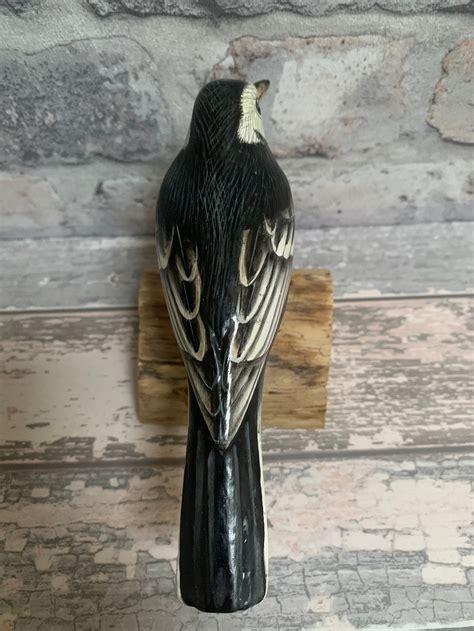 Wagtail Hand Carved Wooden Bird Ts For Bird Lovers Etsy