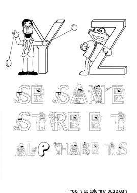 Printable Sesame Street Coloring In Sheets Alphabet Worksheets