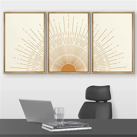 Idea Wall Bright Mid Century Modern Orange Minimal Sun Shineart Boho